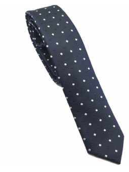 Cravatta blu con microfantasie
