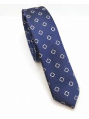 Cravatta blu chiaro Quadri - 1