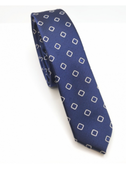 Cravatta blu chiaro Quadri