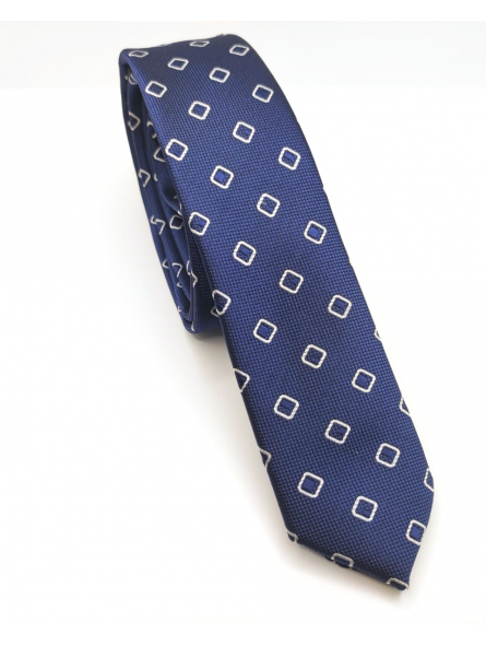 Cravatta blu chiaro Quadri - 1