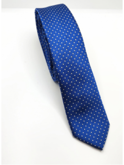 Cravatta blu chiaro mini quadri - 1