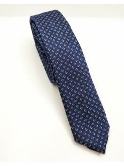 Cravatta microfiori blu