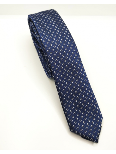 Cravatta microfiori blu - 1